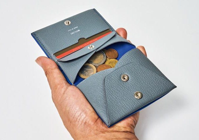 モリニ／Folded multi purpose wallet ふた部分をトレーのようにして使えて便利！