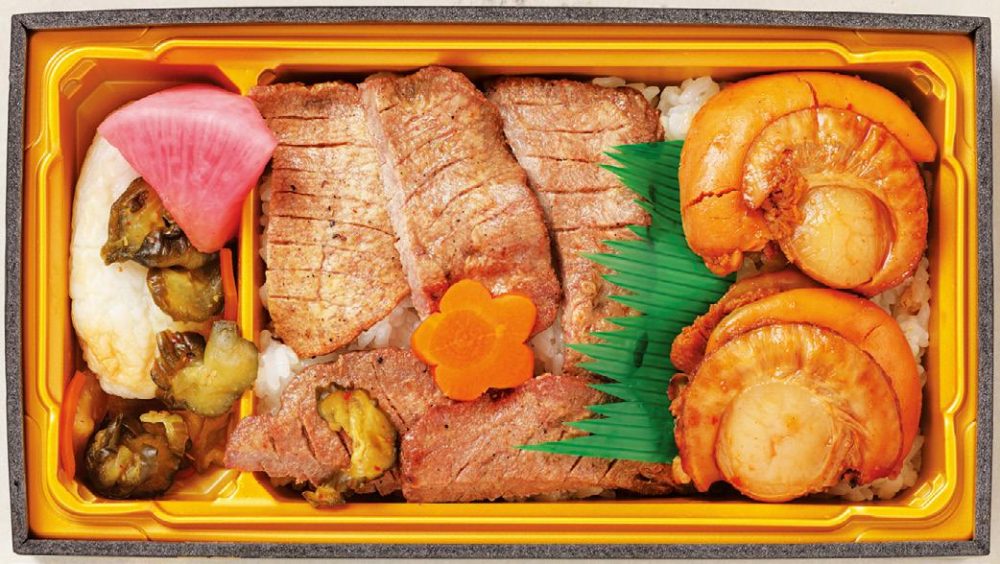 第2位「大つぶ帆立と牛たん弁当」