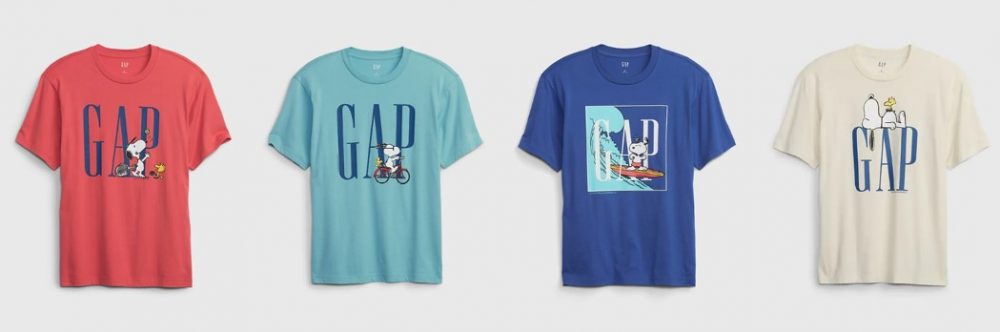 Gap（ギャップ）のスヌーピーコラボTシャツは大人が袖を通しやすいレトロな色合い！