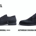 （左）「ACTHREAD BALMORAL（アクスレッドバルモラル）」￥ 18,000（税込み） （右）「ACTHREAD CHUKKA BOOTS（アクスレッドチャッカブーツ）」 ￥19,000（税込み）