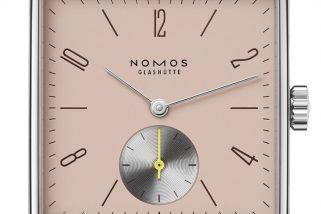 「美しいスクエア腕時計」ノモス グラスヒュッテの新シリーズ、気品あふれるコントラストカラーに注目