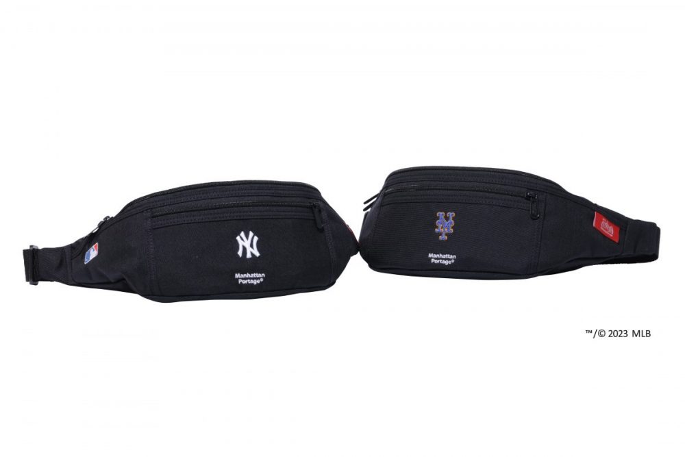 「Alleycat Waist Bag MLB YANKEES」￥9,900／W46×H12×D6㎝ 「Alleycat Waist Bag MLB METS」￥9,900／W46×H12×D6㎝