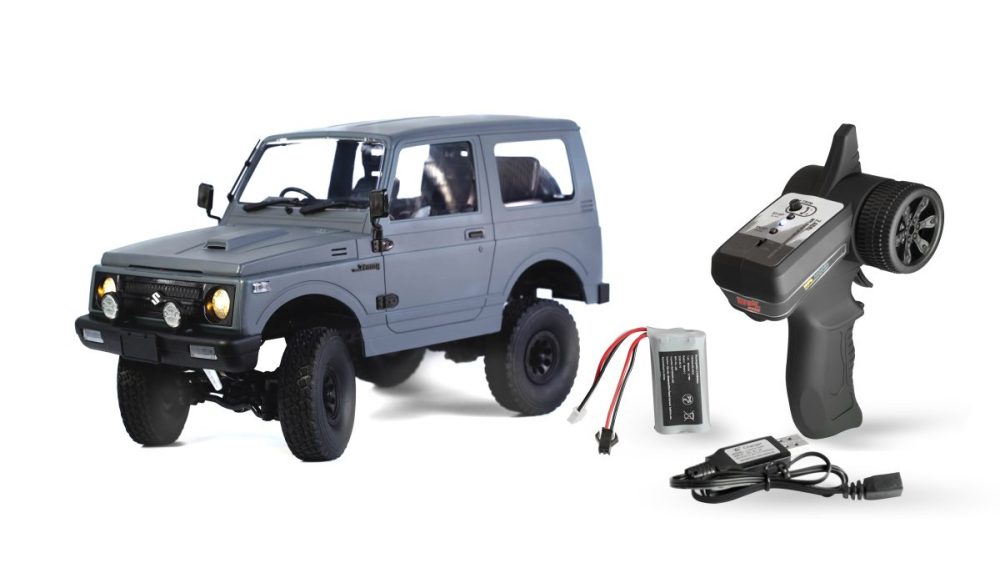 「SUZUKI JIMNY（JA11） 1/10 OUTDOOR RC WPL C74」￥12,800／全長約360×全幅約140㎜／3色展開（BLUE GRAY 、OLIVE 、COYOTE）